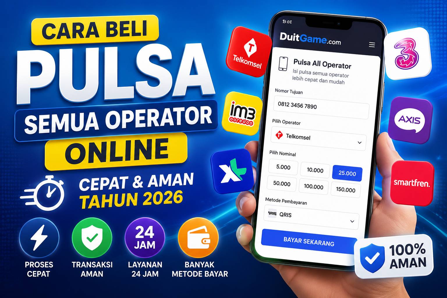 Cara Beli Pulsa Semua Operator Online dengan Cepat dan Aman Tahun 2026